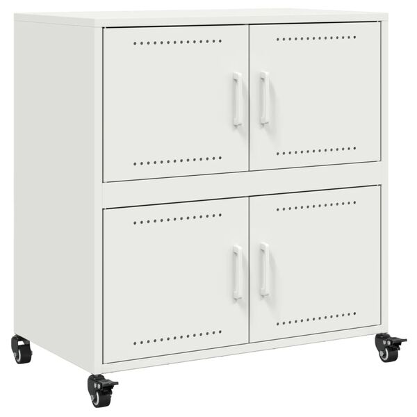 vidaXL Aparador 68x39x72 cm a&ccedil;o branco