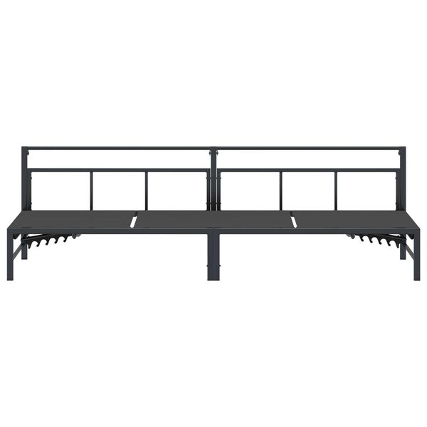 vidaXL Espregui&ccedil;adeira Preto 200 x 62 x 59,5 cm Textilene