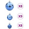 vidaXL Enfeites de Natal 100 pcs &Oslash;3/4/6 cm azul