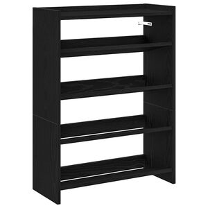 vidaXL Sapateira 60x25x81 cm derivados de madeira preto