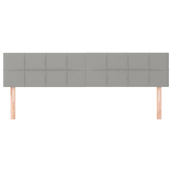 vidaXL Cabeceiras cinzento-claro 160x5x78/88 cm tecido