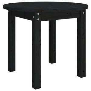 vidaXL Mesa de centro &Oslash; 55x45 cm madeira de pinho maci&ccedil;a preto