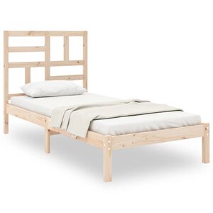 vidaXL Estrutura de cama 100x200 cm madeira maci&ccedil;o