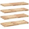 vidaXL Prateleira flutuante 4pcs 100x30x4cm ac&aacute;cia maci&ccedil;a n&atilde;o tratada