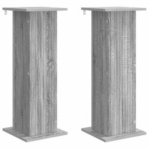 vidaXL Suporte para Plantas 2 unid. Sonoma Cinzento