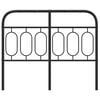 vidaXL Cabeceira de substitui&ccedil;&atilde;o 120 cm metal preto