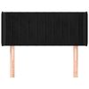 vidaXL Cabeceira de cama c/ abas veludo 83x16x78/88 cm preto