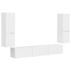 vidaXL Conjunto de m&oacute;vel de TV 4 unid. Branco Brilhante