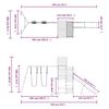 vidaXL Conjunto de brincar para exterior madeira de douglas maci&ccedil;a