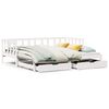 vidaXL Sof&aacute;-cama com gavet&atilde;o e gavetas sem colch&atilde;o 90x190 cm branco