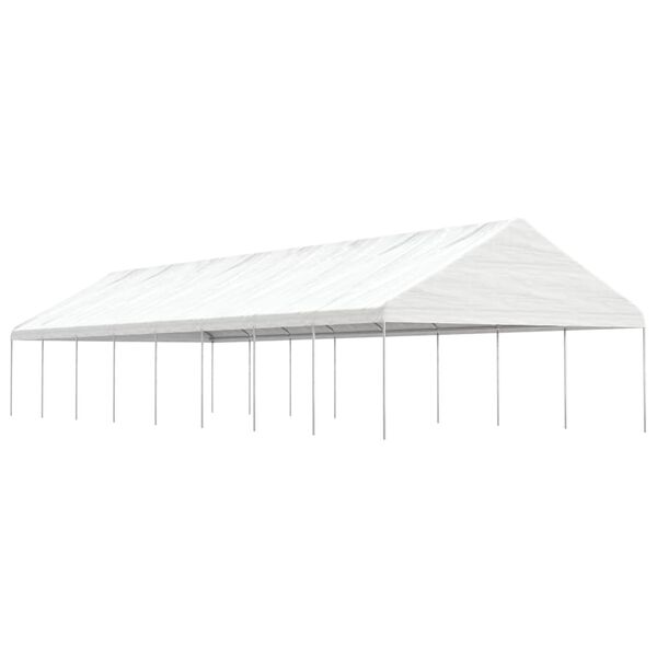vidaXL Gazebo com telhado 17,84x5,88x3,75 m polietileno branco