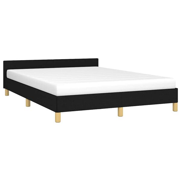vidaXL Estrutura de cama sem colch&atilde;o 140x200 cm tecido preto