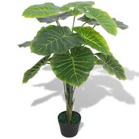 vidaXL Planta taro artificial com vaso 85 cm verde