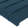 vidaXL Cabeceira cama c/ abas veludo 203x23x118/128 cm azul-escuro