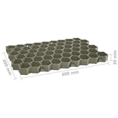 vidaXL Grelhas para relvado 16 pcs 60x40x3 cm plástico verde