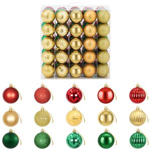 vidaXL Conjunto de Bolas de Natal 75 unid. Vermelho, dourado e verde