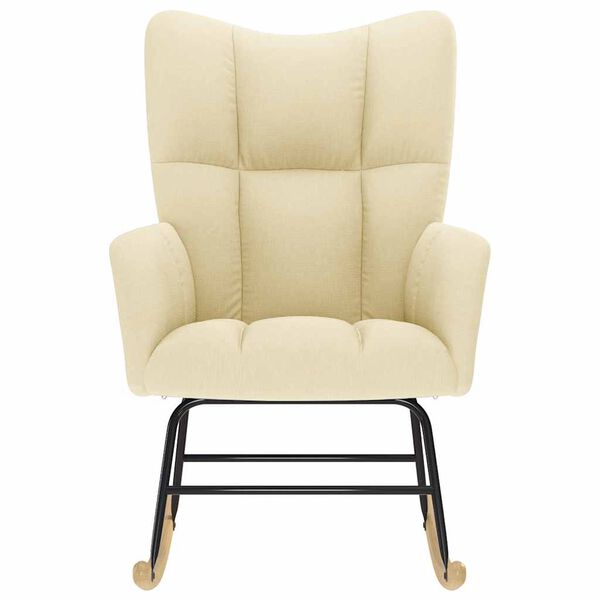 vidaXL Cadeira de baloi&ccedil;o tecido cor creme
