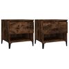 vidaXL Mesas de apoio 2 pcs 50x46x50 cm deriv. madeira carvalho fumado