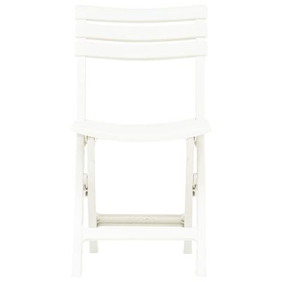 vidaXL Cadeiras de jardim dobráveis 2 pcs plástico branco