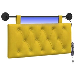 vidaXL Cabeceira suspensa Amarelo Veludo