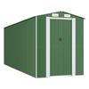 vidaXL Abrigo de jardim 192x523x223 cm aço galvanizado verde