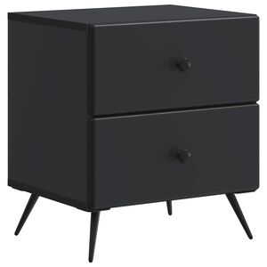 vidaXL Arm&aacute;rio de Cabeceira com gaveta Preto 43 x 34,5 x 47,5 cm