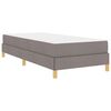 vidaXL Cama Box com colch&atilde;o Cinzento-acastanhado 90 x 190 cm tecido
