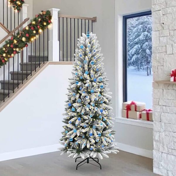 vidaXL &Aacute;rvore de Natal Artificial com 300 LEDs Branco 240 cm