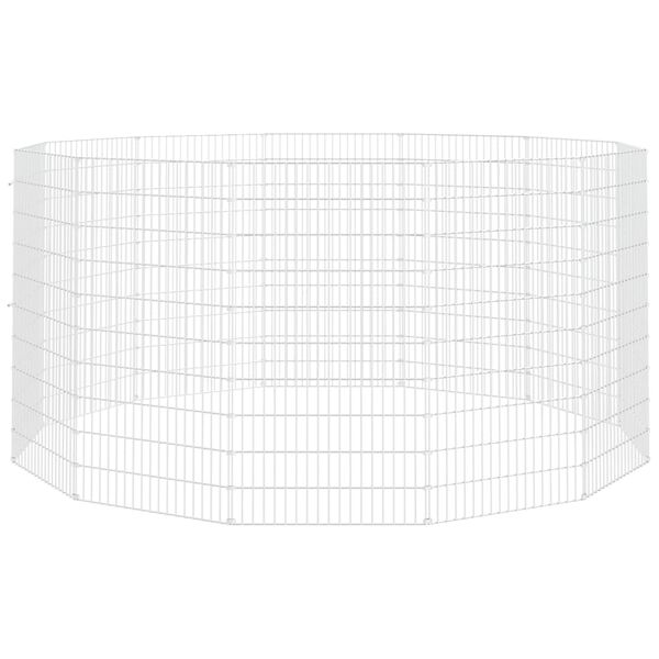 vidaXL Cercado para animais soltos com 12 pain&eacute;is, 54x100 cm, ferro galvanizado