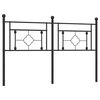 vidaXL Cabeceira de cama 150 cm metal preto