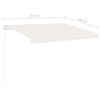 vidaXL Toldo autom&aacute;tico com LED e sensor de vento 350x250 cm cor creme