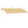 vidaXL Toldo autom&aacute;tico independente 450x350 cm amarelo e branco