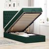 vidaXL Estrutura cama otomana colch&otilde;es 80x200cm veludo verde escuro