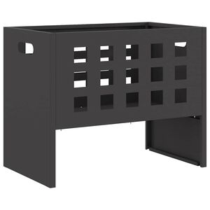 vidaXL Bowl de Fogo Preto 50 x 30 x 40 cm A&ccedil;o