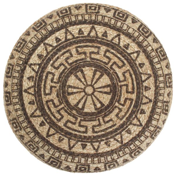 vidaXL Pufe artesanal 45x30 cm juta castanho