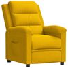 vidaXL Poltrona reclin&aacute;vel veludo amarelo