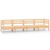 vidaXL 4 pcs conjunto lounge de jardim pinho maci&ccedil;o