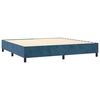 vidaXL Cama box spring c/ colchão/LED 200x200 cm veludo azul-escuro