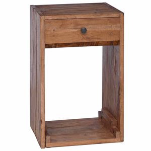 vidaXL Mesa-de-cabeceira com gaveta Castanho 63 x 30 x 79 cm