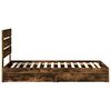 vidaXL Cama com Armazenamento com gaveta Carvalho Defumado 90 x 200 cm