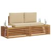 vidaXL Conjunto de Sof&aacute;s para Exterior 2 Pe&ccedil;a Natural e Bege