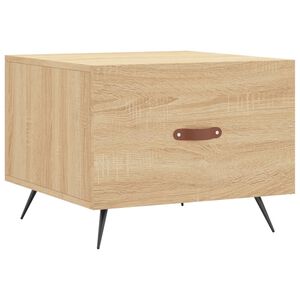 vidaXL Mesa de centro 50x50x40 cm derivados de madeira carvalho sonoma