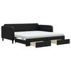 vidaXL Sof&aacute;-cama com gavet&atilde;o e gavetas 100x200 cm tecido preto