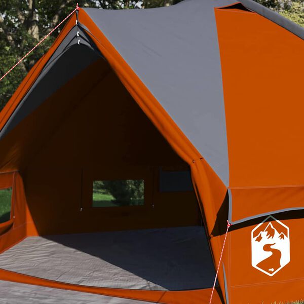 vidaXL Tenda Teepee com telhado Cinza e Laranja 490 x 410 x 210 cm