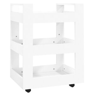 vidaXL Carrinho de cozinha 60x45x80 cm derivados de madeira branco