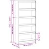 vidaXL Gabinete de Livros Marrom Cera 80 x 30 x 167,5 cm