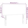 vidaXL Cabeceira de cama c/ luzes LED veludo 80x5x78/88 cm rosa