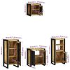 vidaXL Conjunto de M&oacute;veis para Banheiro 4 pcs Madeira de manga maci&ccedil;a