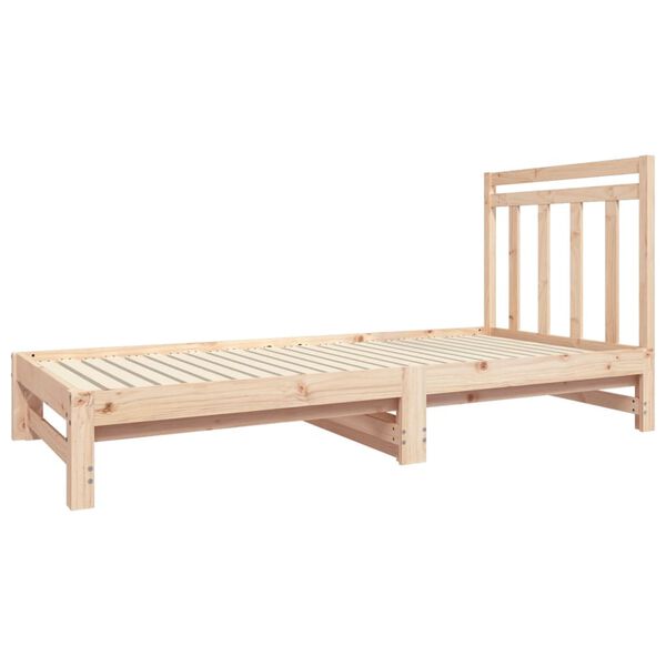 vidaXL Estrutura sofá-cama de puxar 2x(90x190) cm pinho maciço