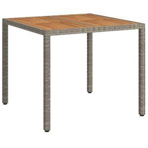 vidaXL Mesa de Jardim Cinzeto 90 x 90 x 75 cm vime PE